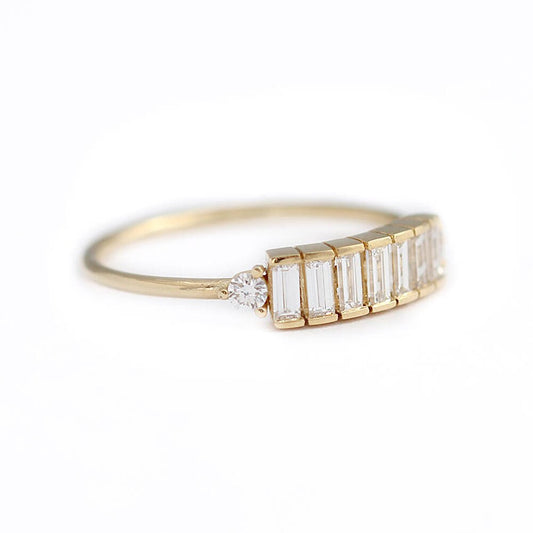 Emerald-Cut Moissanite Baguette Wedding Band, 0.9 ctw — view 2