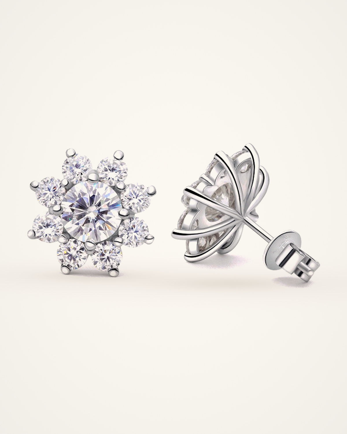 Moissanite stud earrings