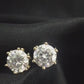 Flower Shaped 2.0 carat Moissanite Stud Earrings For Women Screw Back for Women