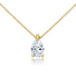 Minimalist Design Moissanite Pendant Necklace 14k Yellow Gold Plated S925 Silver, Pear Shape Diamond Necklace