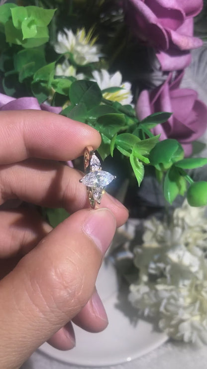 Marquise Moissanite Engagement Ring, 1.2 ctw