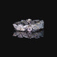 Half Eternity Band total 2 Carat D Color Round Marquise cut Moissanite Ring  14K White Gold Engagement Rings For Women