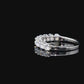 Classic Eternity Ring 0.9 Carat Round Cut Moissanite Wedding Band In 14k White Gold