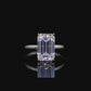 4.0 carat D color Emerald Brilliant Cut Moissanite Engagment Halo Ring for Womne Gift