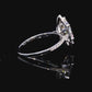 2.5carat (7x14mm) Marquise Brilliant Cut Moissanite Engagement Ring