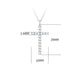 Cross Clavicle Chain Moissanite set in S925 Silver Necklace Unisex Personality Jewelry