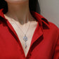 Heart Key 0.5ct Moissanite Keychain Pendent set in S925 Sterling Silver Neck Chain For Women Gift