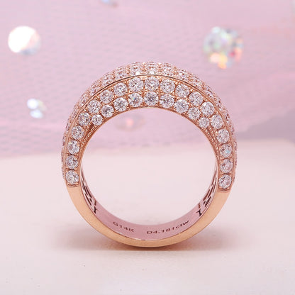 Moissanite Engagement Ring, 10 mm Wide Center — view 2