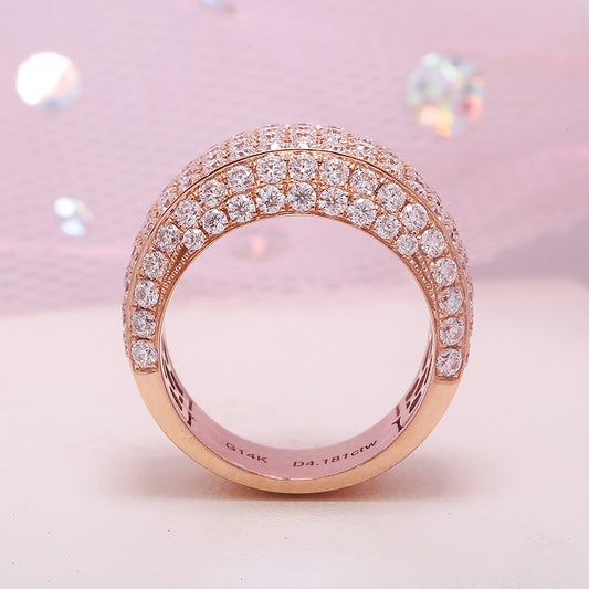 Moissanite Engagement Ring, 10 mm Wide Center — view 2