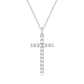 Cross Clavicle Chain Moissanite set in S925 Silver Necklace Unisex Personality Jewelry