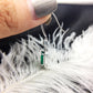4.0 carat(6*8mm) AAA Lab Grown Colombia Emerald Halo Moissanite side stone earrings