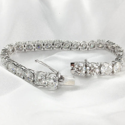 Moissanite Tennis Bracelet, 4 mm Stones — view 2