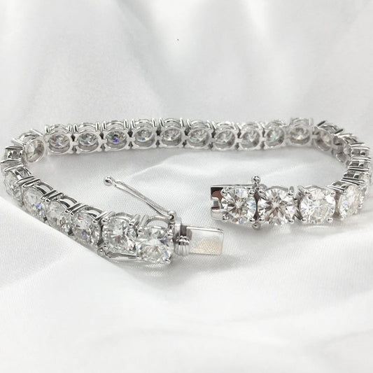Moissanite Tennis Bracelet, 4 mm Stones — view 2