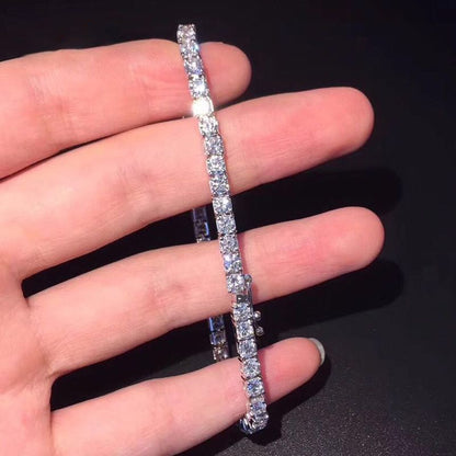 Moissanite Tennis Bracelet, 4 mm Stones — view 4