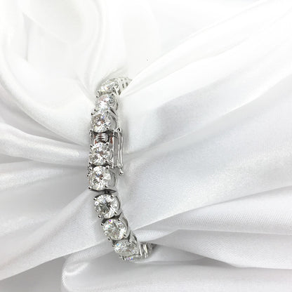 Moissanite Tennis Bracelet, 4 mm Stones — view 3