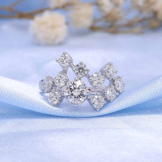 Round Moissanite Engagement Ring, 1.5 ctw — view 2