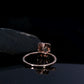 2.0 carat emerald cut moissanite wrap halo ring set in pave band