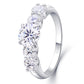 Round Excellent Cut Moissanite Comfortable Wedding Band in 14k White Gold