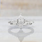 Solid 10K Gold 1.2 ct Marquise Cut Moissanite Engagement Ring