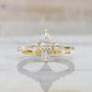 Solid 10K Gold 1.2 ct Marquise Cut Moissanite Engagement Ring