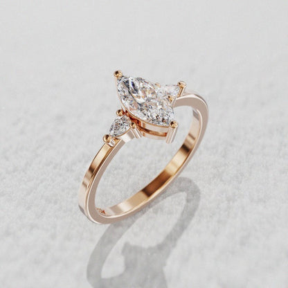 Marquise Moissanite Engagement Ring, 1.2 ctw — view 4