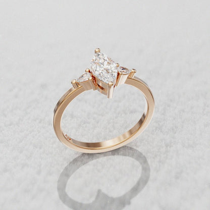 Marquise Moissanite Engagement Ring, 1.2 ctw — view 5