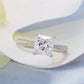 2ct DE color princess cut moissanite ring in 14K White Gold band with side stone for Women Engagement Wedding Anniversary Gift