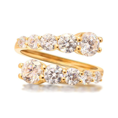Round Moissanite Eternity Wedding Band, 2 ctw