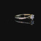 0.3ct(4mm) Round Cut Moissanite Ring Irragular Diamond Band Gift for Girlfriend