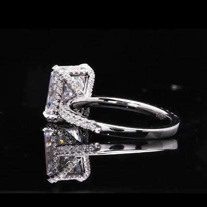 Radiant-Cut Moissanite Engagement Ring, 4 ct — view 3