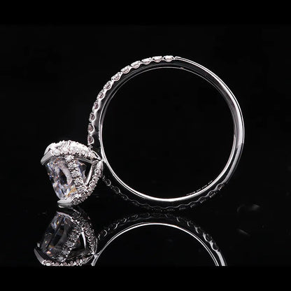 Radiant-Cut Moissanite Engagement Ring, 4 ct — view 4