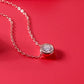 Luxurious Bubble Round 1ct Moissanite Necklace Rose Gold Plated Silver With Pendant For Women Gift