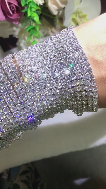 Moissanite Tennis Bracelet, 4 mm Stones