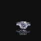Luxury  D Color 2.0Carat  Asscher Cut Big Baguette Cut Moissanite Diamond Rings for Women Engagement